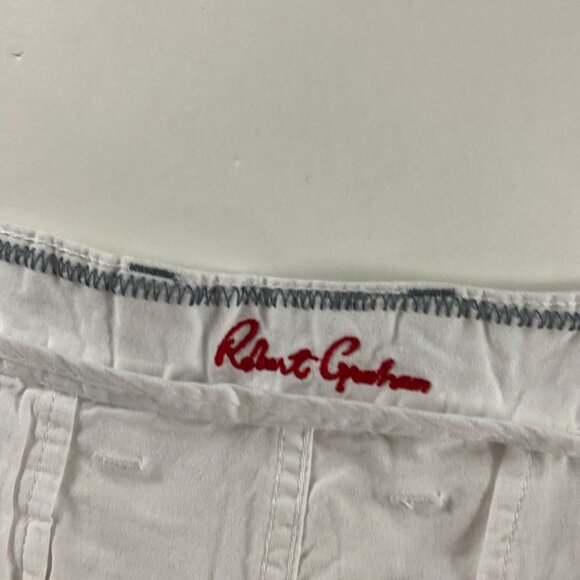 NWT Robert Graham Marana Shorts Men's 40 White Stretch Flat Front - Picture 7 of 13